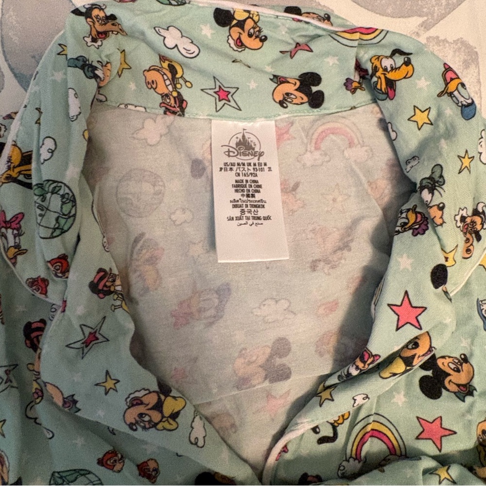Disney Pajama Set - Blue/green with Characters - Picture 6 of 6